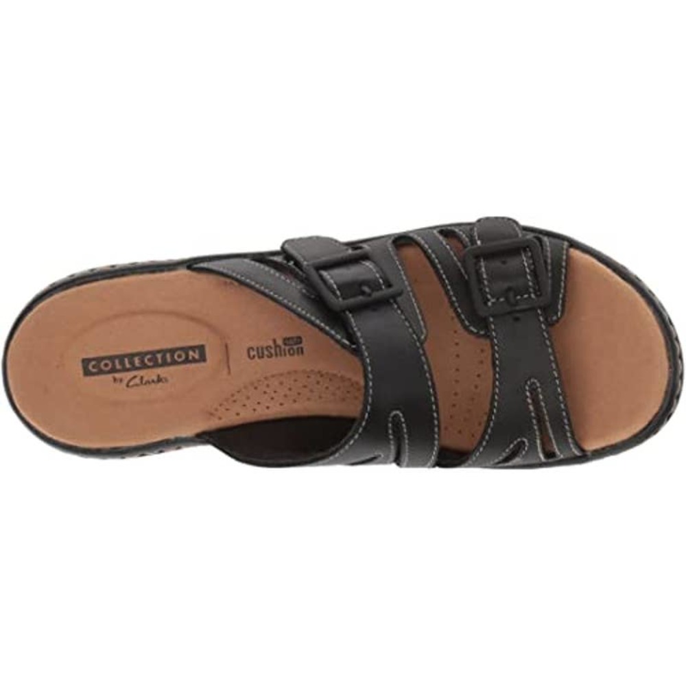 Clarks Women's Delana Liri Platform, Black Leather, 6.5 Medium US